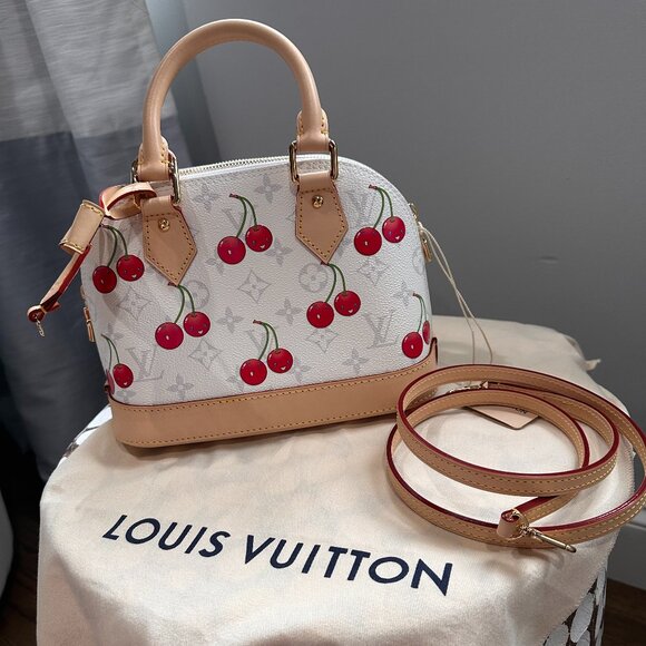 Louis Vuitton  LV X TM Monogram Cerises Alma BB White - Picture 1 of 10